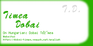 timea dobai business card